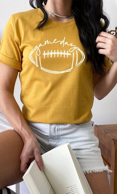 Cursive Football Game Day Graphic Tee - p3 Boutique