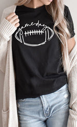 Cursive Football Game Day Graphic Tee - p3 Boutique