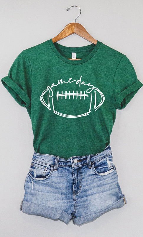 Cursive Football Game Day Graphic Tee - p3 Boutique