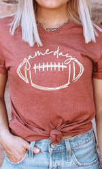 Cursive Football Game Day Graphic Tee - p3 Boutique
