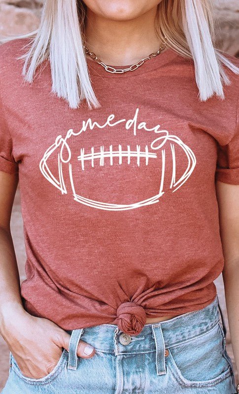 Cursive Football Game Day Graphic Tee - p3 Boutique