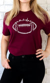 Cursive Football Game Day Graphic Tee - p3 Boutique