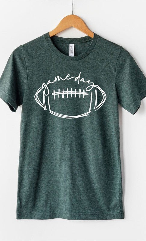 Cursive Football Game Day Graphic Tee - p3 Boutique