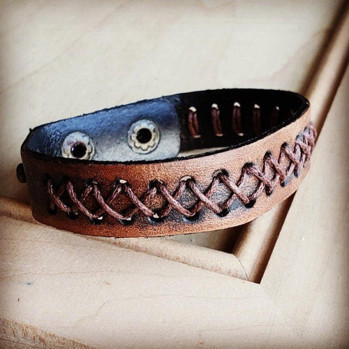 Dark Brown Vinatge Cuff X pattern - p3 Boutique