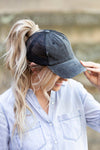 Distressed Messy Bun Hat Cap - p3 Boutique