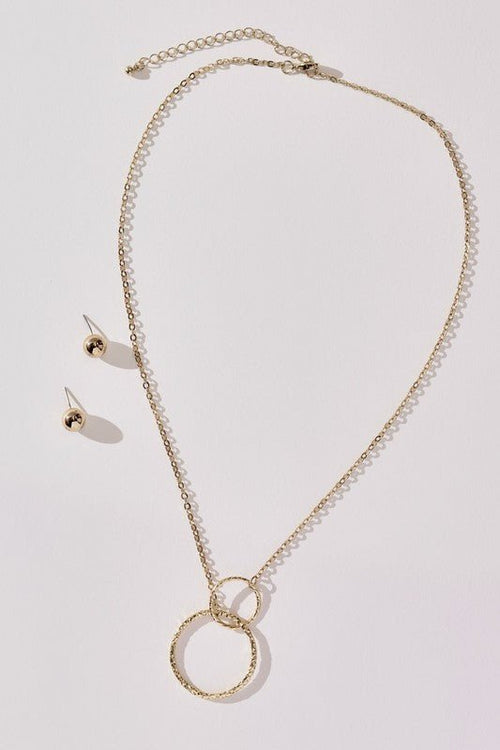 DOUBLE CIRCLE NECKLACE - p3 Boutique