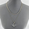 Double Layer Necklace with Clear Teardrop Pendant - p3 Boutique