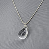 Double Layer Necklace with Clear Teardrop Pendant - p3 Boutique