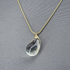 Double Layer Necklace with Clear Teardrop Pendant - p3 Boutique