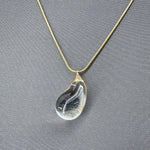 Double Layer Necklace with Clear Teardrop Pendant - p3 Boutique