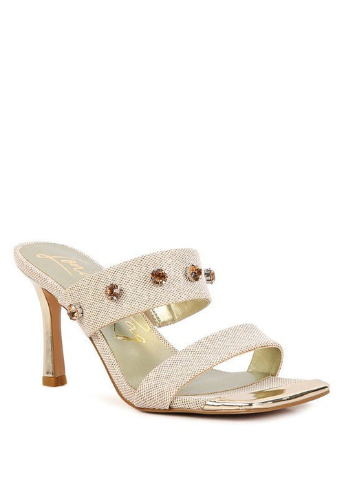 EDM Queen Diamante Embellished Glitter Sandals - p3 Boutique