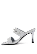 EDM Queen Diamante Embellished Glitter Sandals - p3 Boutique