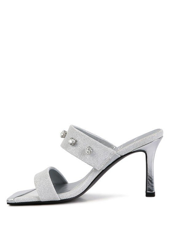 EDM Queen Diamante Embellished Glitter Sandals - p3 Boutique