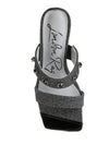 EDM Queen Diamante Embellished Glitter Sandals - p3 Boutique