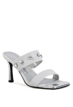 EDM Queen Diamante Embellished Glitter Sandals - p3 Boutique