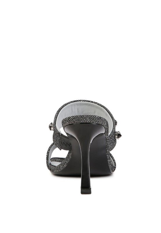 EDM Queen Diamante Embellished Glitter Sandals - p3 Boutique