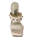 EDM Queen Diamante Embellished Glitter Sandals - p3 Boutique