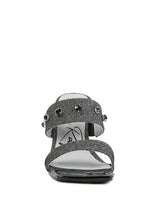 EDM Queen Diamante Embellished Glitter Sandals - p3 Boutique
