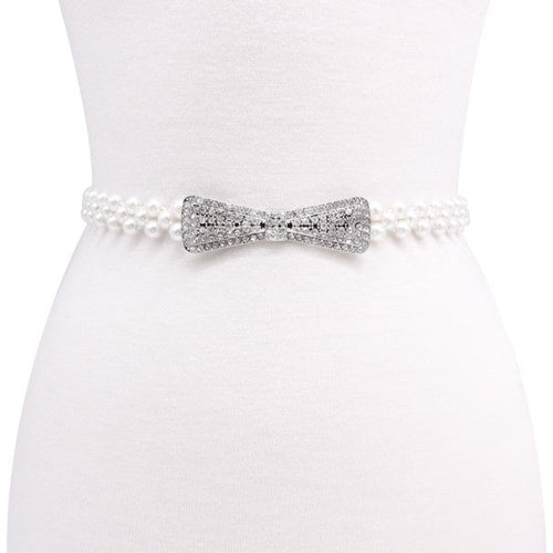 ELASTIC PEARL FASHION BELT - p3 Boutique