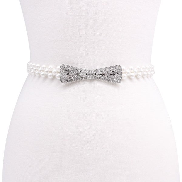 ELASTIC PEARL FASHION BELT - p3 Boutique