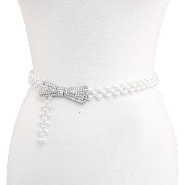 ELASTIC PEARL FASHION BELT - p3 Boutique