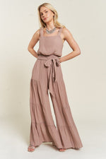 ELASTIC STRAP TIERED JUMPSUIT - p3 Boutique