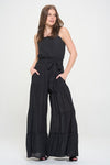 ELASTIC STRAP TIERED JUMPSUIT - p3 Boutique