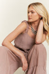 ELASTIC STRAP TIERED JUMPSUIT - p3 Boutique