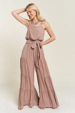 ELASTIC STRAP TIERED JUMPSUIT - p3 Boutique