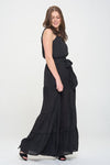 ELASTIC STRAP TIERED JUMPSUIT - p3 Boutique