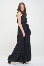 ELASTIC STRAP TIERED JUMPSUIT - p3 Boutique