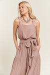 ELASTIC STRAP TIERED JUMPSUIT - p3 Boutique