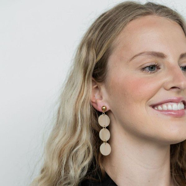 Elle Earrings - Linen - p3 Boutique