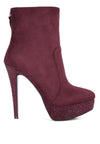 Espiree Microfiber High Heeled Ankle Boots - p3 Boutique