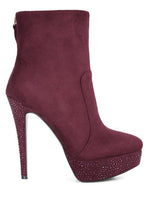 Espiree Microfiber High Heeled Ankle Boots - p3 Boutique