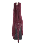 Espiree Microfiber High Heeled Ankle Boots - p3 Boutique