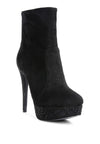 Espiree Microfiber High Heeled Ankle Boots - p3 Boutique