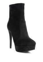 Espiree Microfiber High Heeled Ankle Boots - p3 Boutique