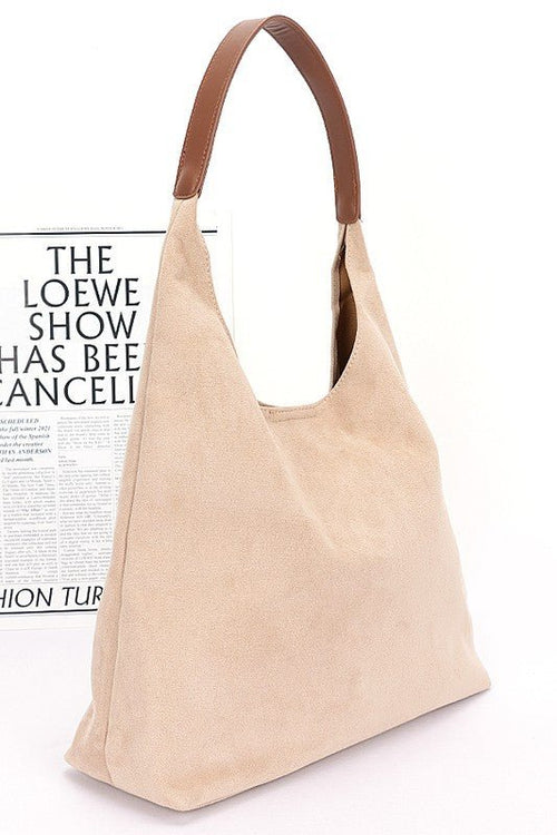 Faux Suede Oversize 2 In 1 Shoulder Bag - p3 Boutique