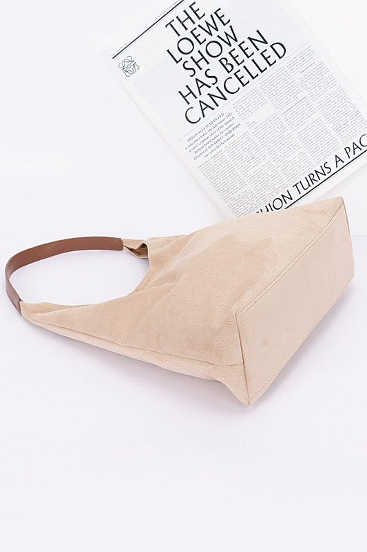 Faux Suede Oversize 2 In 1 Shoulder Bag - p3 Boutique