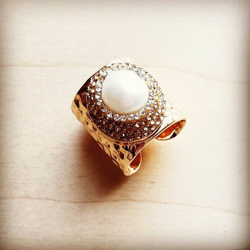 Freshwater Pearl Cuff Ring - p3 Boutique