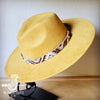 Gold Aztec Western Leather Band Choice Hat - p3 Boutique