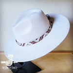 Gold Aztec Western Leather Band Choice Hat - p3 Boutique