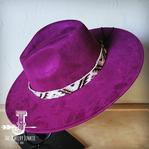 Gold Aztec Western Leather Band Choice Hat - p3 Boutique