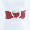 GOLD HEART SHAPED BUCKLE FASHION BELT - p3 Boutique