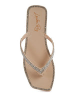 Golightly Diamante Stud Detail Thong Flats - p3 Boutique