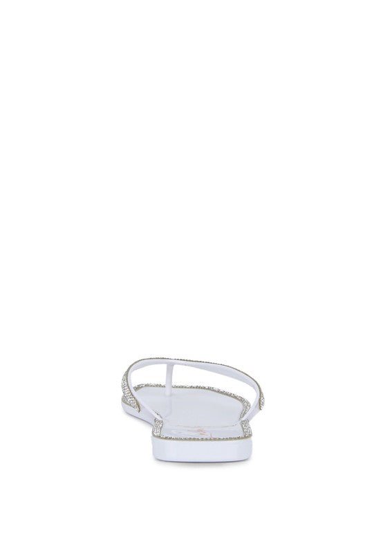 Golightly Diamante Stud Detail Thong Flats - p3 Boutique
