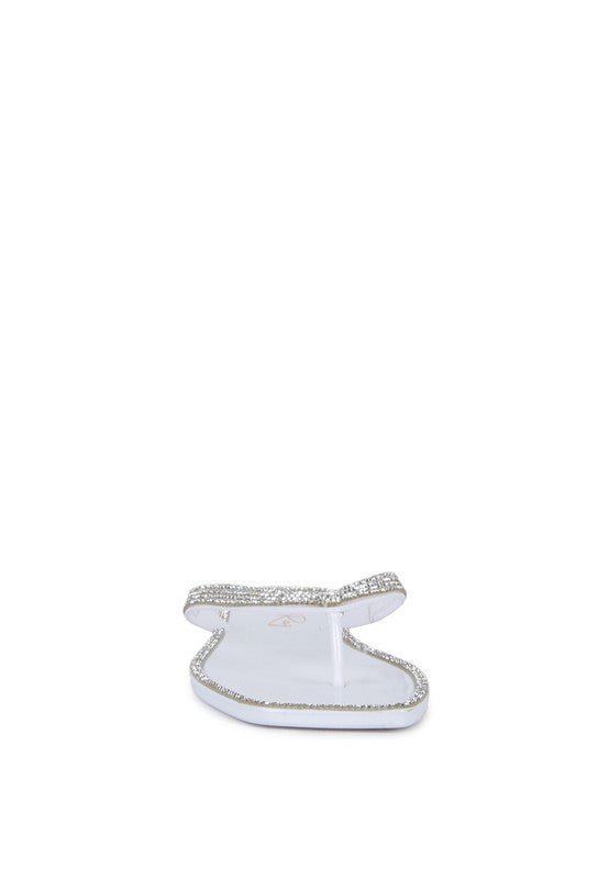 Golightly Diamante Stud Detail Thong Flats - p3 Boutique