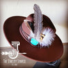 Guinea Marabou Feather&TurqSlab Hatband Choice Hat - p3 Boutique