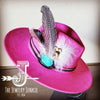 Guinea Marabou Feather&TurqSlab Hatband Choice Hat - p3 Boutique